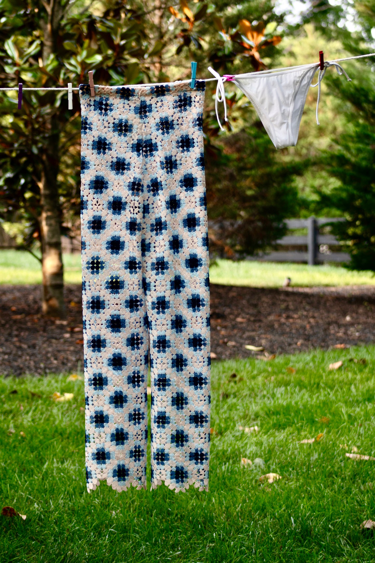 CROCHET WIDE LEG PANT