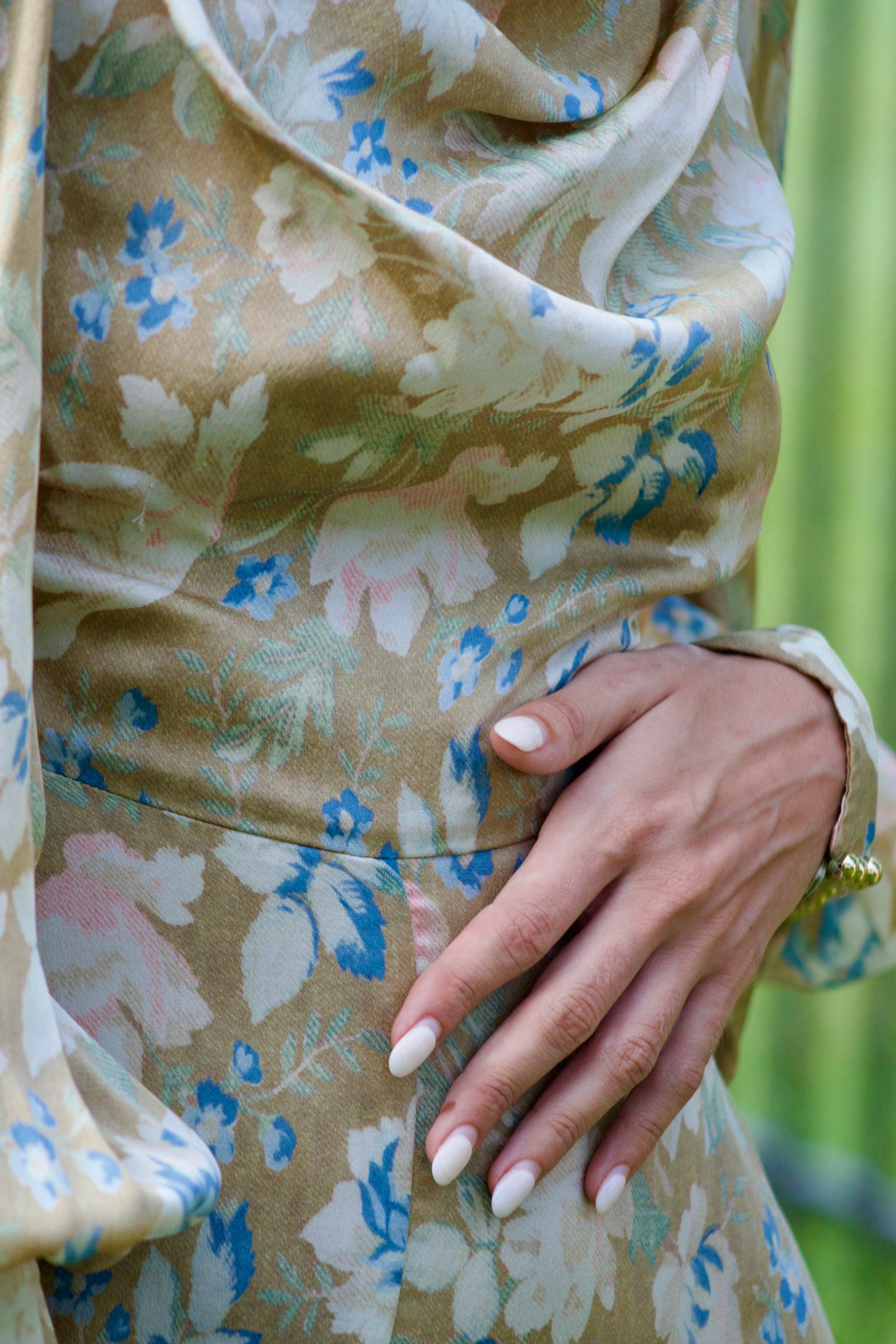 ZIMMERMANN COWL NECK SILK MAXI DRESS